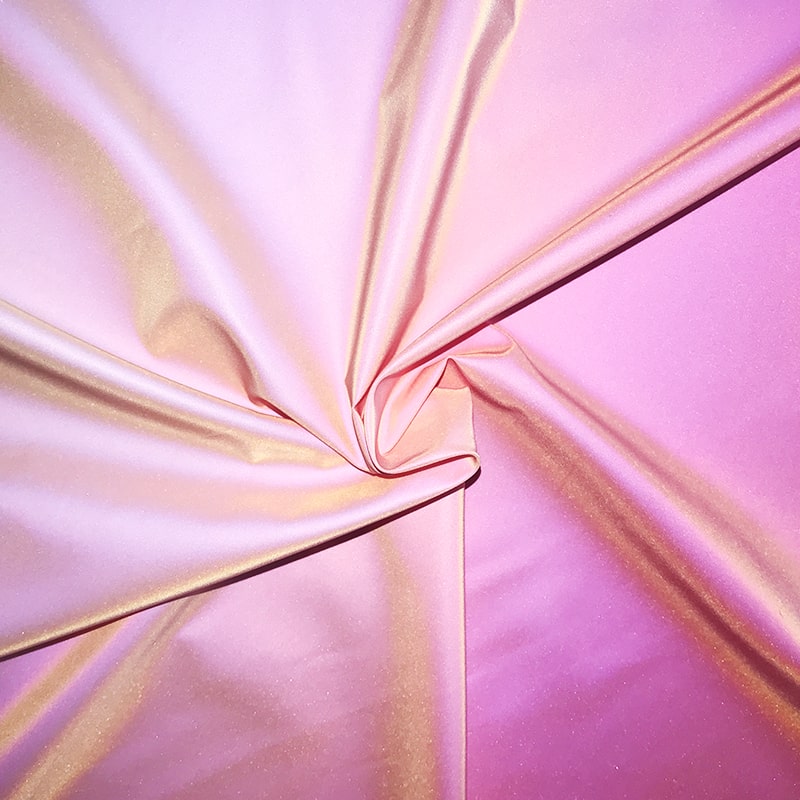 渐变型时尚动感七彩反光面料